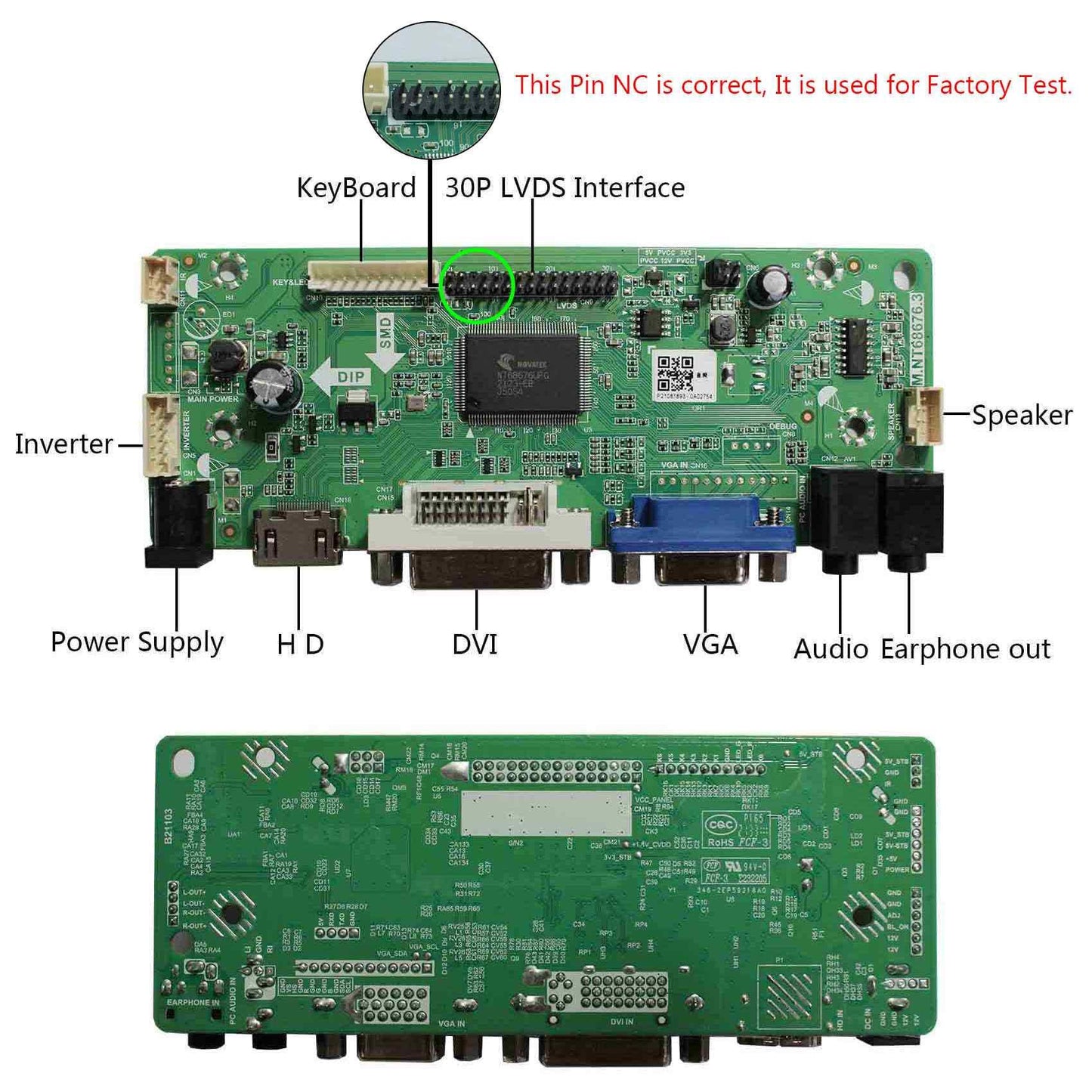 VSDISPLAY 14.9" 1280x390 LCD Screen LTA149B780F with DVI VGA Audio Controller Board 68676, for DIY Cabinet/Car Gauge Cluster/Digital Marquee Monitor