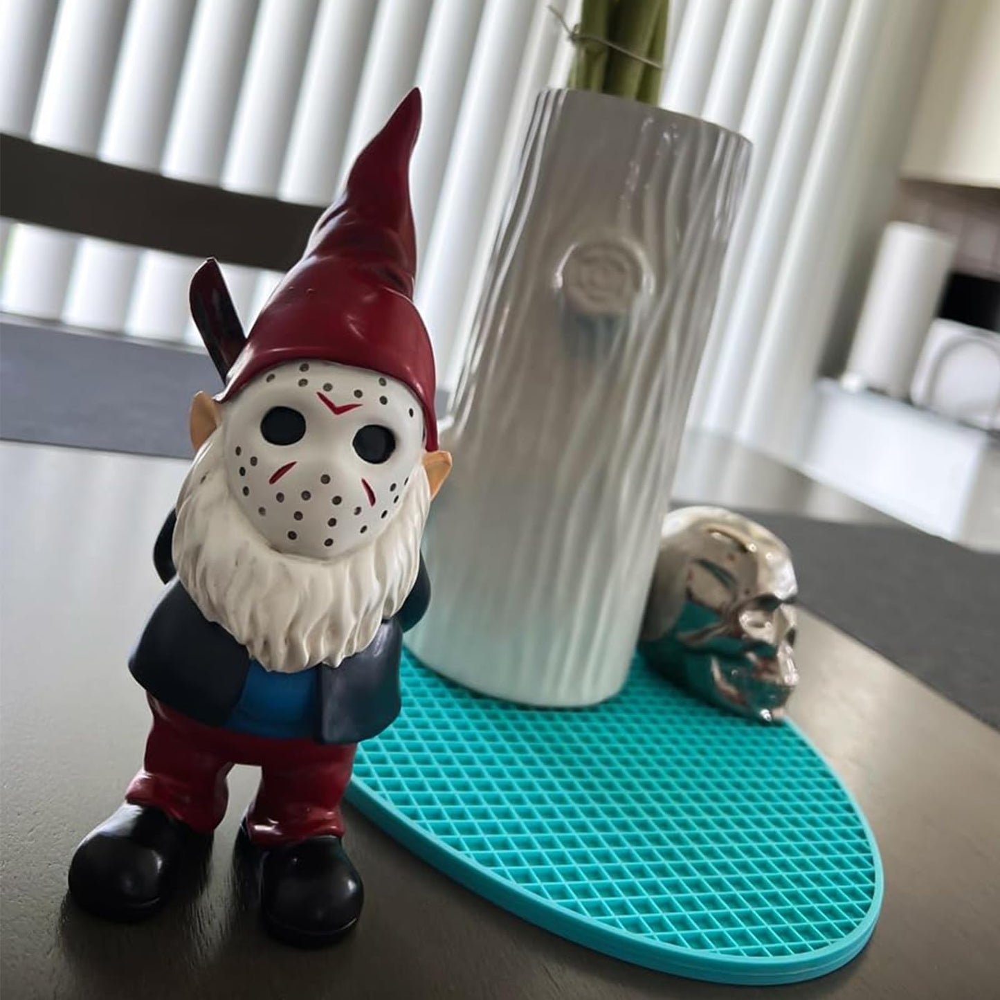 SPINNDO Horror Decor Halloween Decorations Indoor Garden Gnome Garden Statue Home Décor (red)