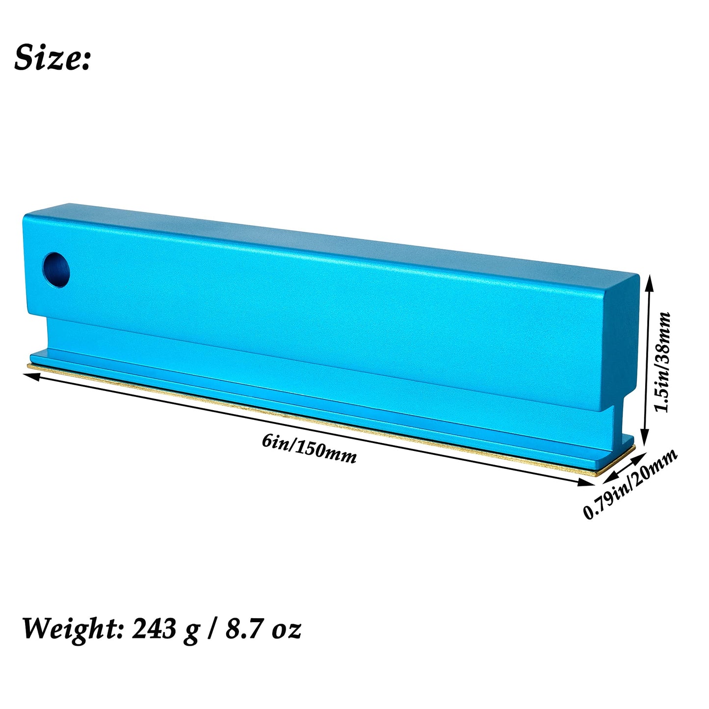 Meideal 6 Inch Guitar Fret Leveling Sanding Beam, Aluminum Fret Understring Leveler Leveling File Bar With 320 Diamond Grits, Pr