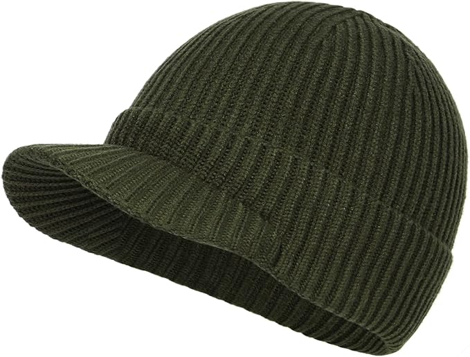 Zylioo Oversize Beanie Hats, XXL Big Size Ribbed Knit Cuffed Winter Hat for Cold Weather, Warm Skull Watch Cap