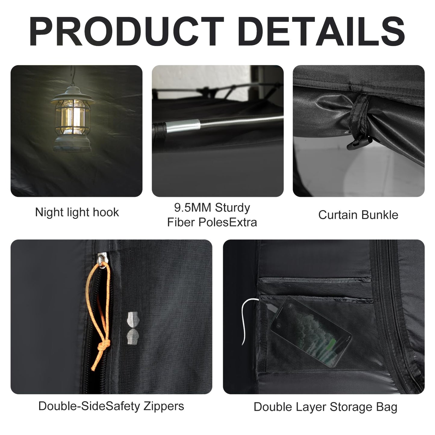 Bed Tent Bed Canopy Twin Size Tents for Adult and Kids- Portable Dream Indoor Sleeping Tents Blackout with 3 Doors Breathable Big Space Tent