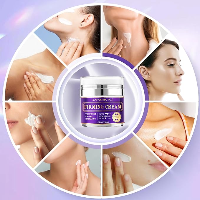 Retinol Neck & Face Wrinkle Cream for Women, Neck Cream for Tightening and Firming, Anti Aging Skin Care with Collagen & Hyaluronic Acid, Instant Face Lift Cream 2-Pack