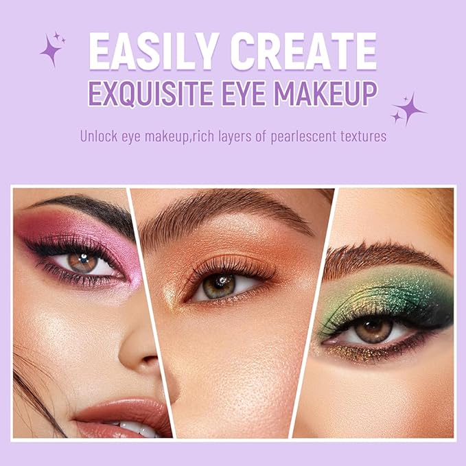 Copper Browm Roses Pink Shimmer Eyeshadow Double Colors Palette, High Pigment Eye Shadow Powder, Blendable Smooth and Texture Waterproof,Smudge-proof,Durable and Long-lasting Makeup Palette 04