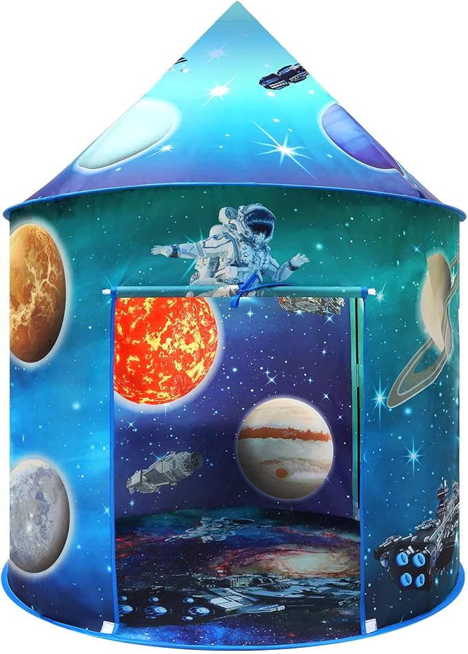 Kaivee Space World Play Tent Pop Up Kids Indoor Sensory Playhouse Children Foldable Kids Tent for Boys Girls Toddler as 3 ...