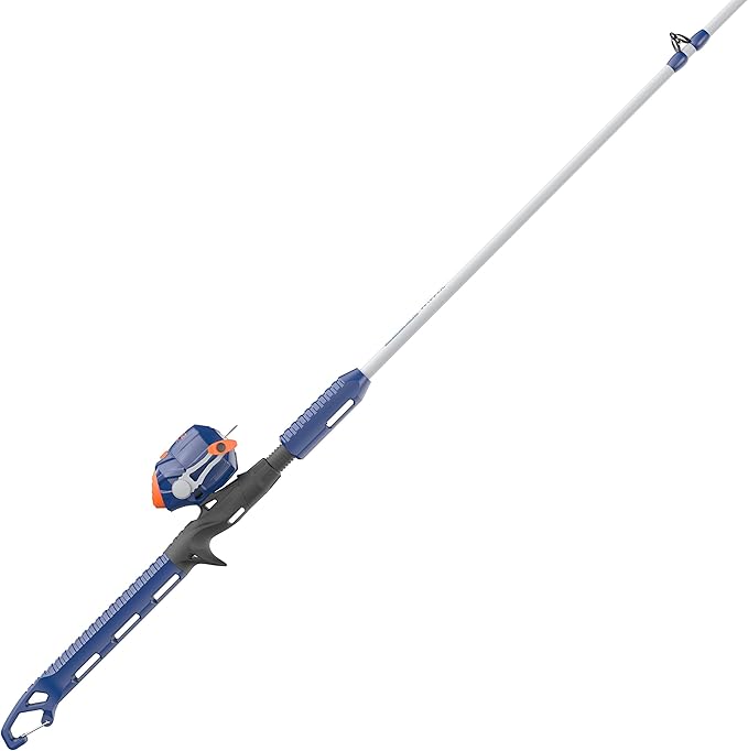 Zebco Wilder Fishing Reel and Rod Combo, 4'3" Durable Fiberglass Rod with Built-In Carabiner, Patented No-Tangle Reel, Pr...