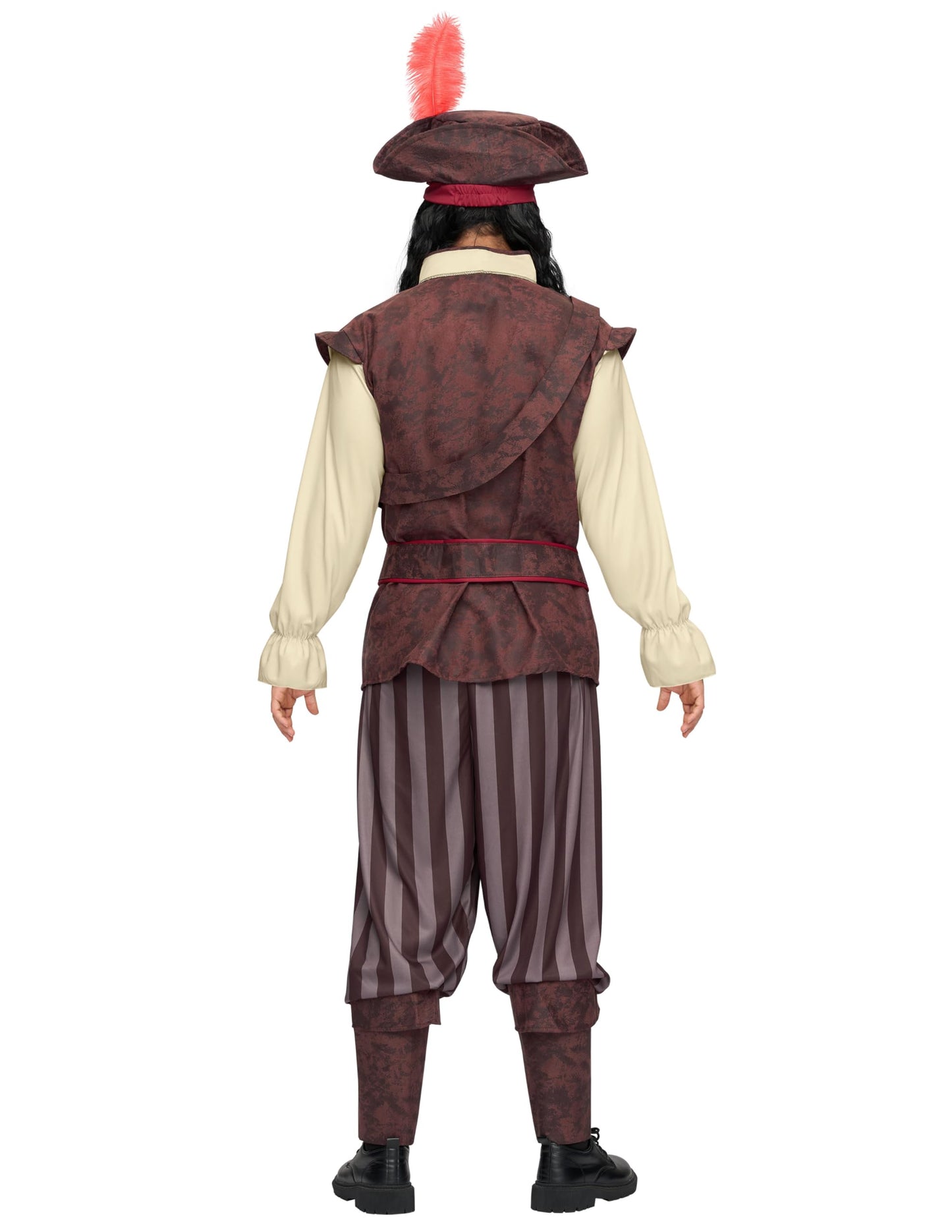 Spooktacular Creations Mens Caribbean Pirate Costume Adult Beige Sea Captain Robber Costume for Halloween Dress Up Party, Cosplay Party