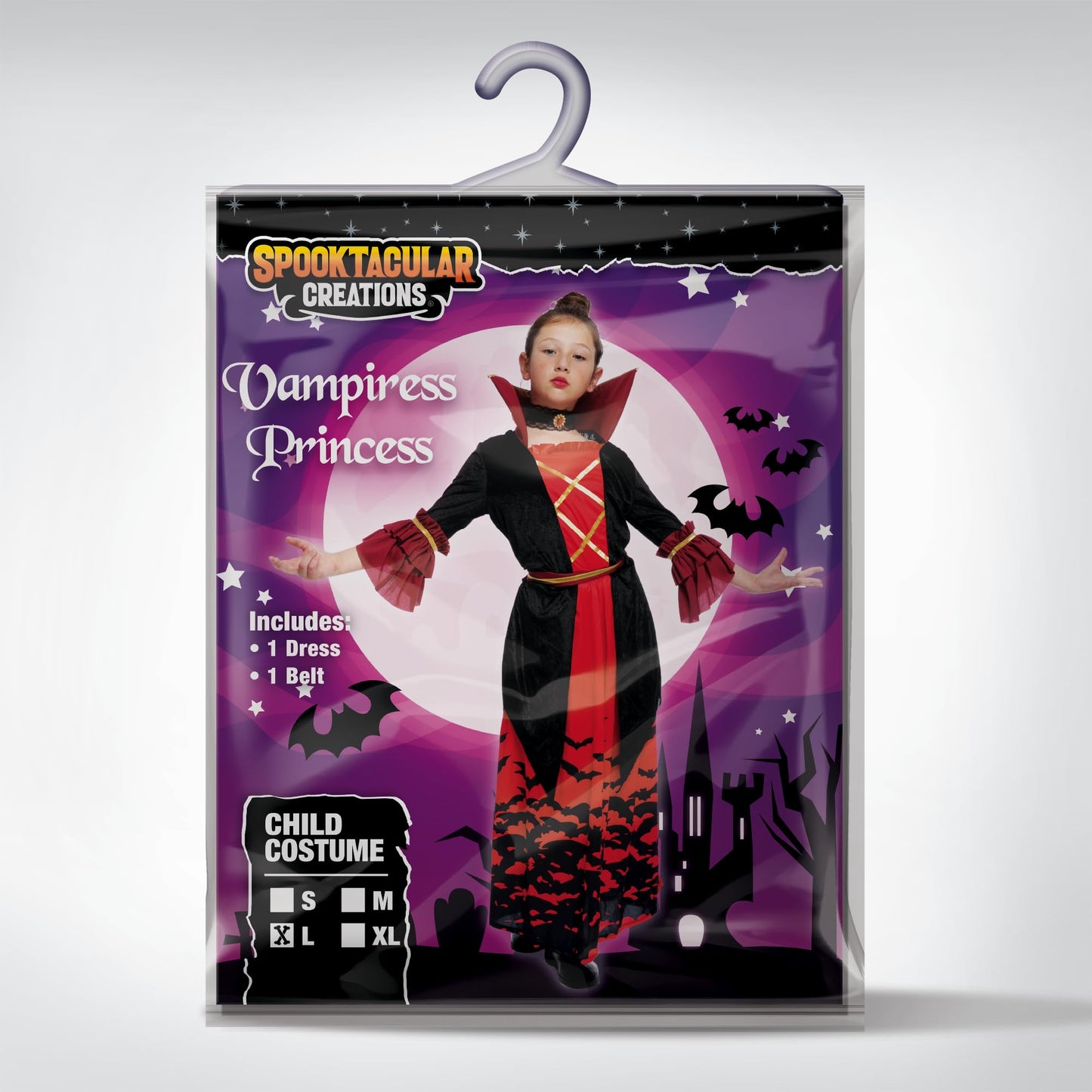 Spooktacular Creations Halloween Royal Scary Vampire Costume Set for Girls, Kids Victorian Vampiress Queen for Dress Up