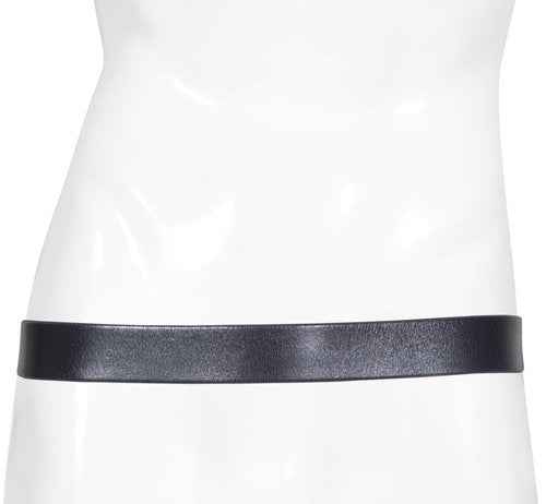 AllSaints Men's 1.5 Inch Flat Strap Leather, Casual Belt with Matte Metal Buckle, Black, 30