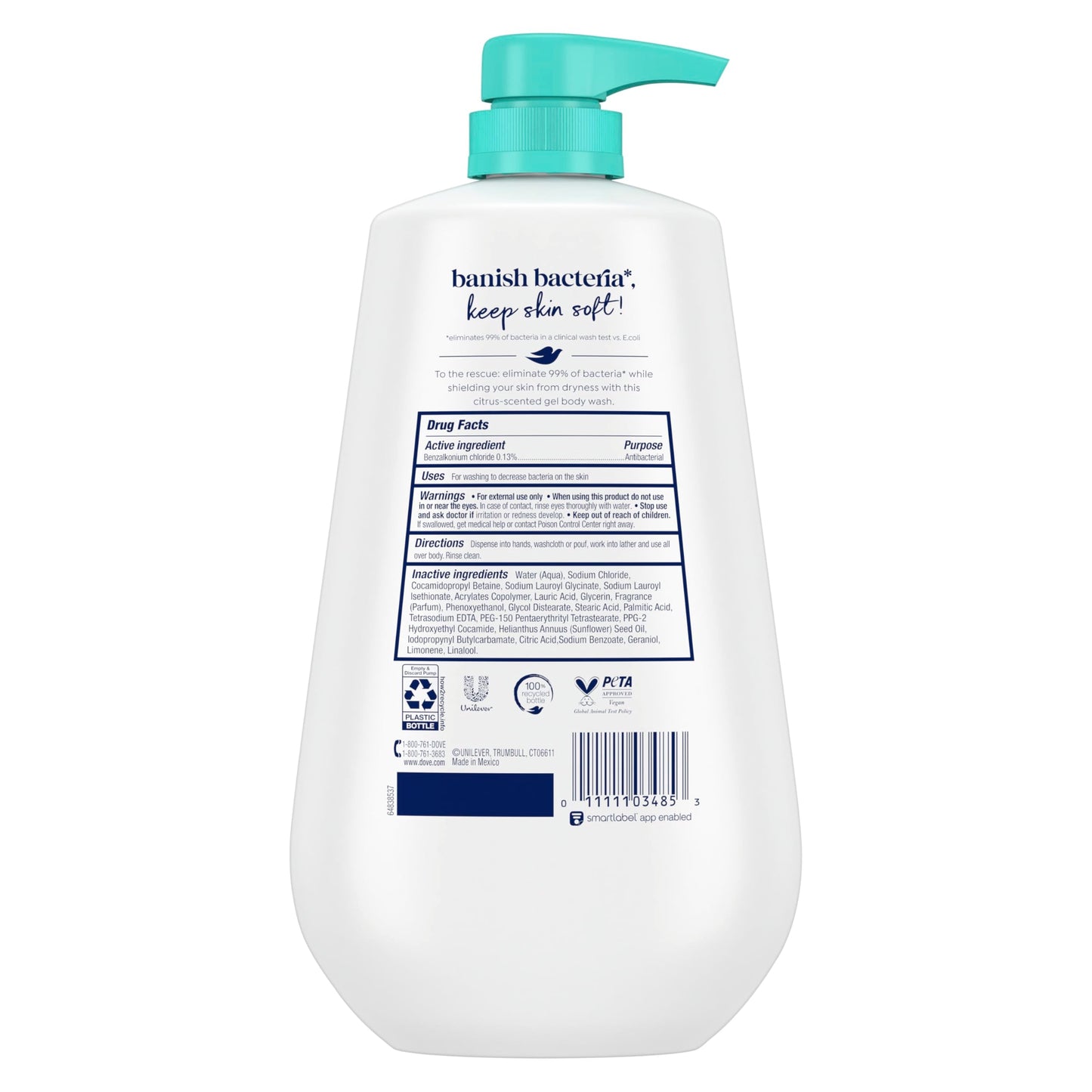 Dove Body Wash Care & Protect 30.6 FO