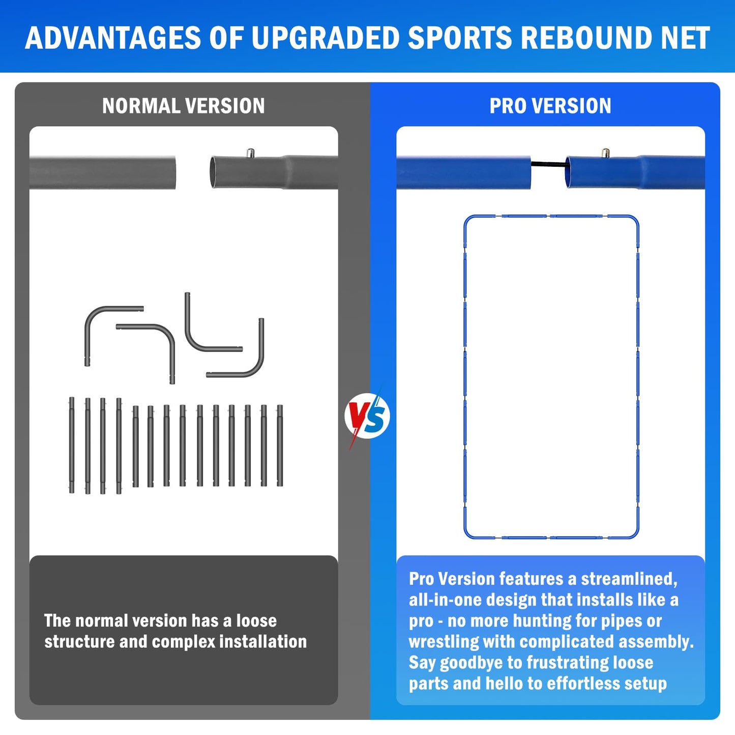 7x4FT Volleyball Rebounder Net Pro, Baseball Softball Rebound Pitch Back Net, Adjustable Angle Lacrosse Bounce Back Practice Equipment, Easy Quick Setup, Ideal for Outdoor and Backyard Training
