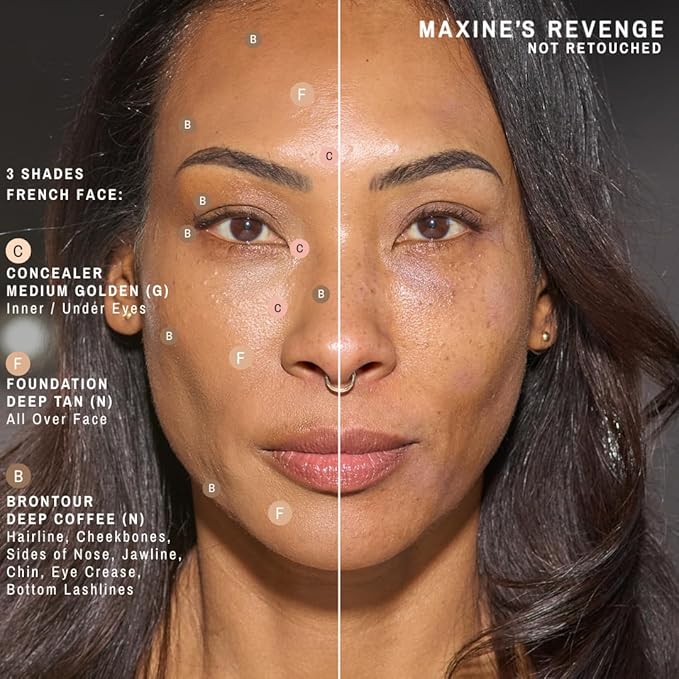 Maxine's Revenge FRENCH FACE CONCEALER | Hydrating & Blurring for Eyes + Face (Deep Tan)