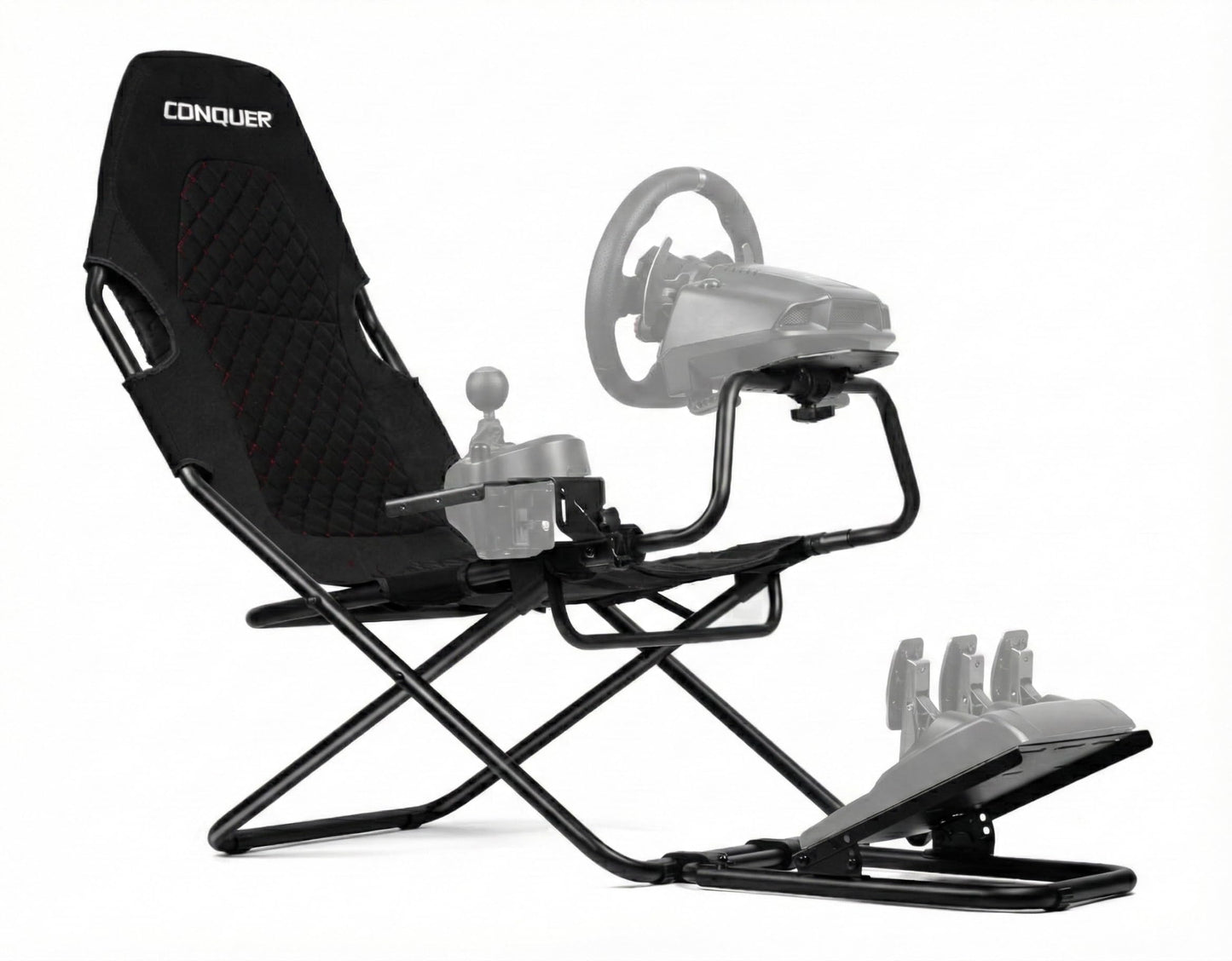 Conquer Racing Simulator for Logitec, Thrustmaster, Fanatec, Portable Folding Race Sim Cockpit for G920 G29 G923, T248X T248 T300 T150 458 TX Simagic Moza Xbox PS5 PS4 PC Logitec G Flight