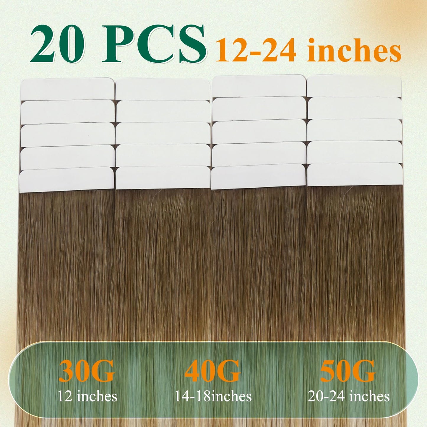 Tape in Hair Extensions Human Hair Blonde Balayage Tape in Extensions Human Hair Brown Ombre Honey Blonde Mixed Platinum Blonde