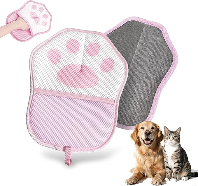2025 Pet Hair Removal Glove for Dogs & Cats - Electrostatic Grooming Mitt with Dual-Action Bristles | Reusable Washable Furniture Couch Car Lint Remover Tool