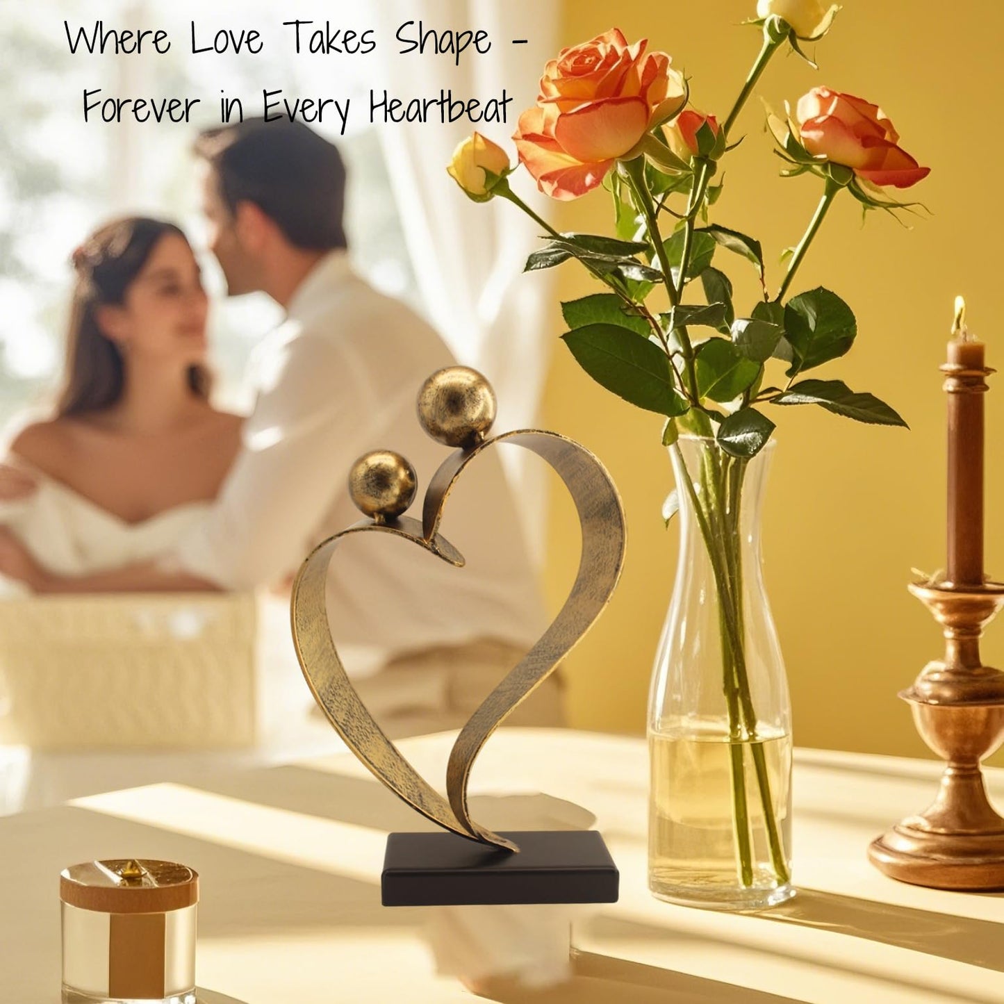 Bronze Anniversary Gifts for Her 8th Anniversary Gifts for Couple 19th Wedding Gifts for Husband Bronze Metal Rose for Girlfriend Wife Women in Her Birthday Wedding Valentine's Day(bronze)
