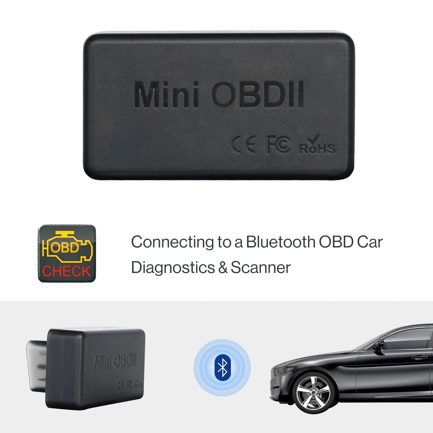 ATOTO AC-4450 Bluetooth OBDII/ OBD2 Car Diagnostic Scanner/Scan Tool only for ATOTO A6& S8 Series Android Car Stereo - Compatible with Torque App