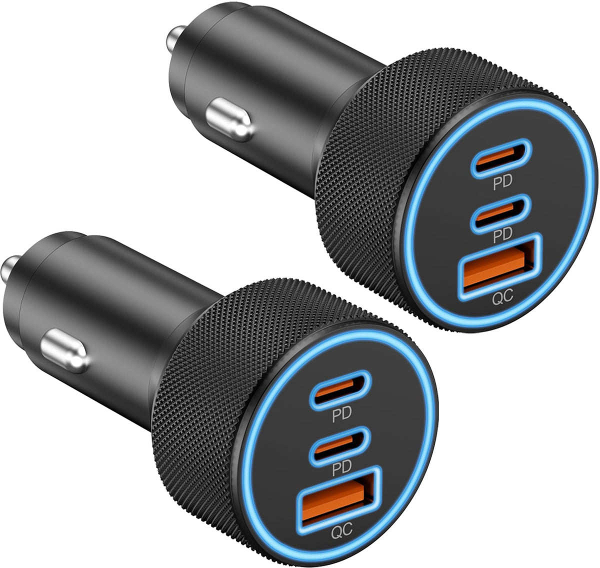 USB C Car Charger, 3-Port 67W Dual USB-C & USB-A Car Power Adapter PD/QC Fast Charging Cigarette Lighter for iPhone 16/15/14/13/12/11/Pro Max, iPad, Samsung Galaxy S25 S24/S23/S22/S21, Pixel, Android