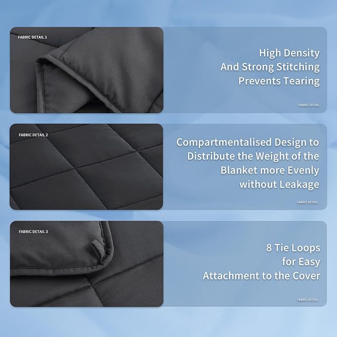 Topcee Weighted Blanket for Adults (12 lbs, 48" x 72") Twin Size Soft Cooling Heavy Blanket Sleeping, Apply to 110-130 lbs Body, Thick Breathable Blanket with Glass Bead, Easy Care