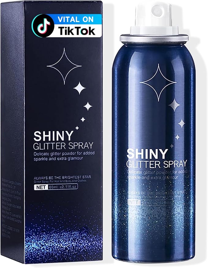 HANYWIL Body Glitter, Glitter Spray for Hair and Body, Spray, Hairspray Clothes, Long-Lasting Shimmer Suitable Stage, Fest...