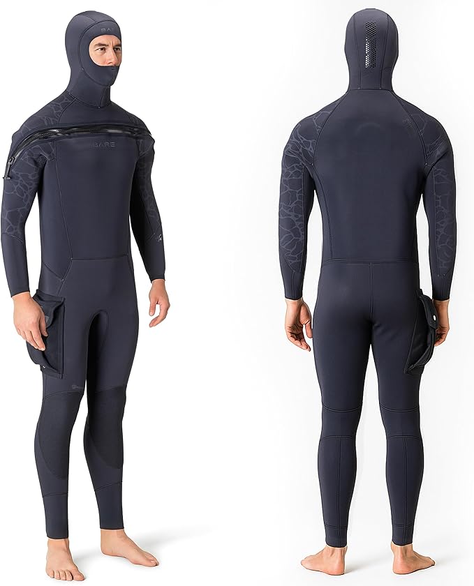 BARE 8/7MM Men's Velocity Ultra Full 2.0 Semi-Dry | Unique Omnired Material Woven into The Torso for Added Warmth | Full S...