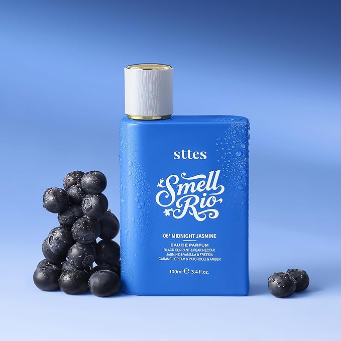 Sttes Perfume 06# (Original 706) – Perfume for Women – Long-Lasting Hair Black Currant, Jasmine & Vanilla Notes – Elegant Scentual Fragrance Eau de Parfum 100ml (3.4 fl oz) – Midnight Jasmine