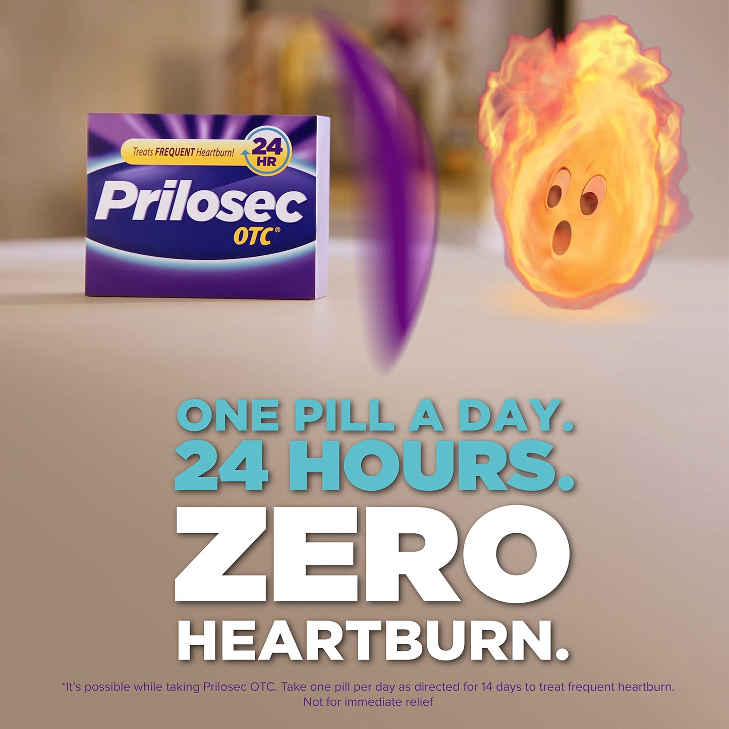 Prilosec OTC, Omeprazole Delayed Release, Acid Reducer, Treats Frequent Heartburn for 24 Hour Relief, 1 Doctor Recommended Brand, 42 Count (Pack of 2)