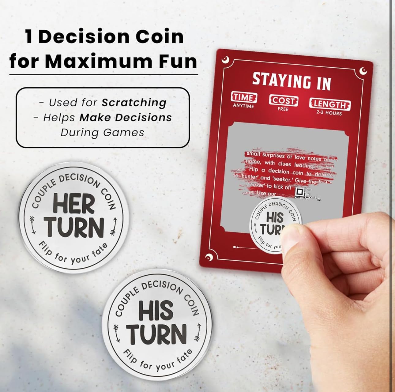 Valentines Day Gifts for Him Her - 40 Fun and Romantic Scratch Off Date Adventure Ideas for Her, Him, Girlfriend, Boyfriend, Wife, or Husband - Couples Gifts for Anniversary, Date Night, Birthday,..