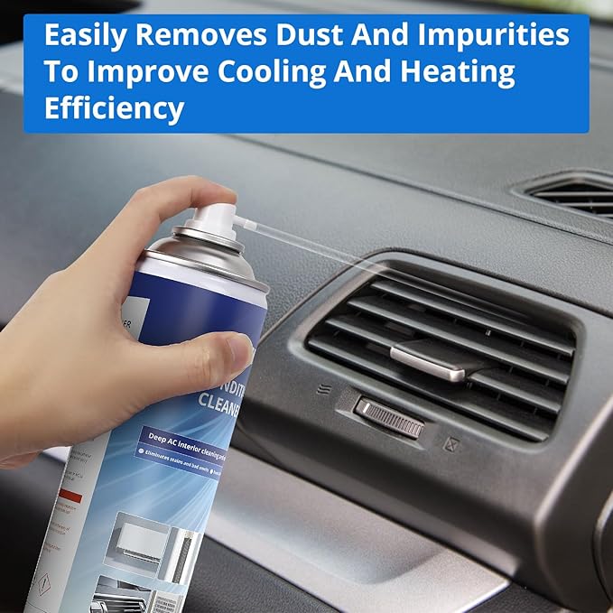 Air Conditioner Cleaner, Professional Cleaner Foam Spray, Foaming Coil Cleaners for AC Unit, Heating, Refrigerator, Multifunctional Cleaner Spray Bottle Breaks Down Dirt, Dust and Grease 1 Pack