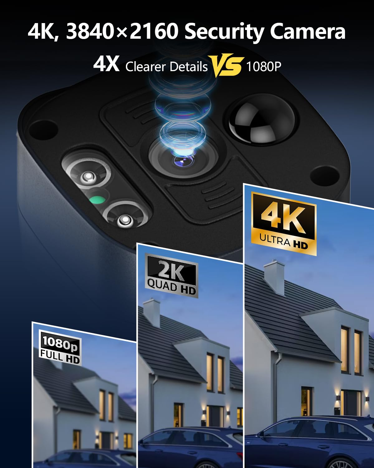 (2026 New) 4K PoE PTZ Security Camera System, 8CH NVR with 3TB HDD, 4 Bullet & 4 PTZ Cameras, Auto Tracking, 130° Wide Angle, 2-Way Audio, PIR AI Human Detection, No Monthly Fee