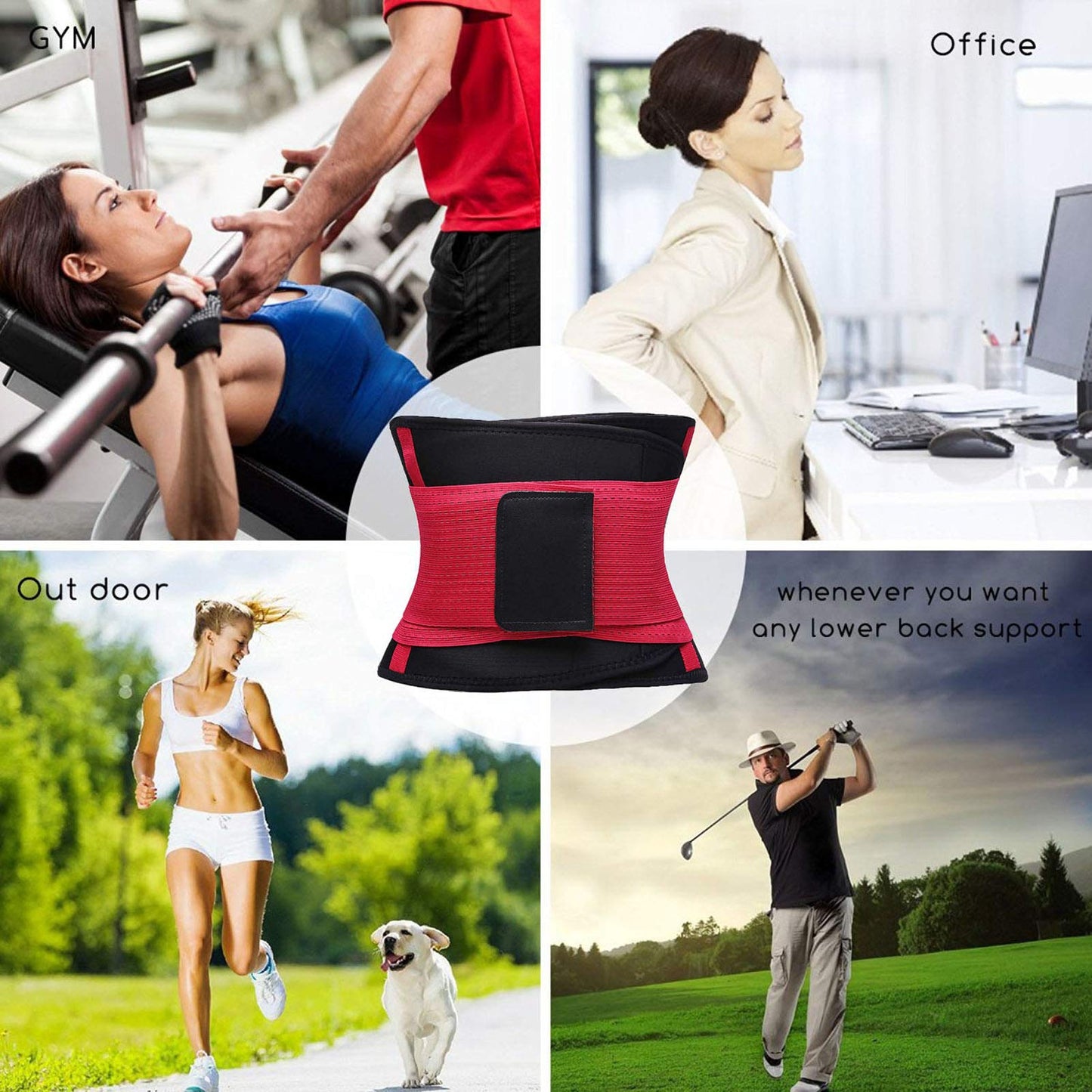 VENUZOR Waist Trainer Belt for Women - Waist Cincher Trimmer - Slimming Body Shaper Belt - Sport Girdle Belt (UP Graded)(Rose Red,XX-Large)