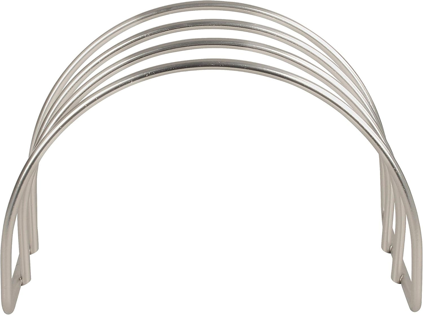 Spectrum Kitchen Cabinet Organizer for Plates and Bowls Satin Nickel Arch 3 Slot Cabinet Organizer for Dishes Plates Cutting Boards Cookie Sheets Trays, Lid Organizer Rack for Kitchen Storage