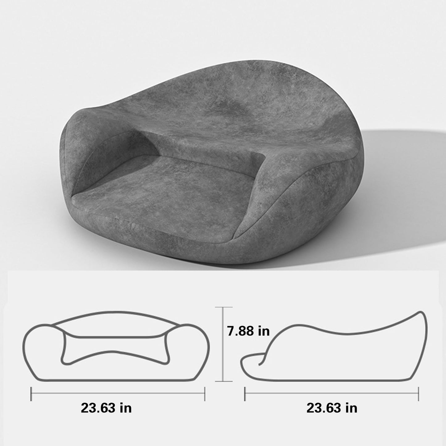HXQWDQL Foam Meditation Cushion, Oversized Floor Pillows Pads for Sitting, Yoga Cushion, Resting Cushion, Memory Foam Filling Cushion (Grey)