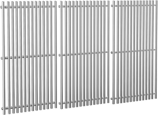 QuliMetal SUS304 9MM Grill Grates for Weber Genesis II E-410/E-415/E-435, Grill Parts for Genesis II/LX E-440 Series Gas Grills, 304 Stainless Steel Grill Grates Parts for Weber GS4 66089 66097