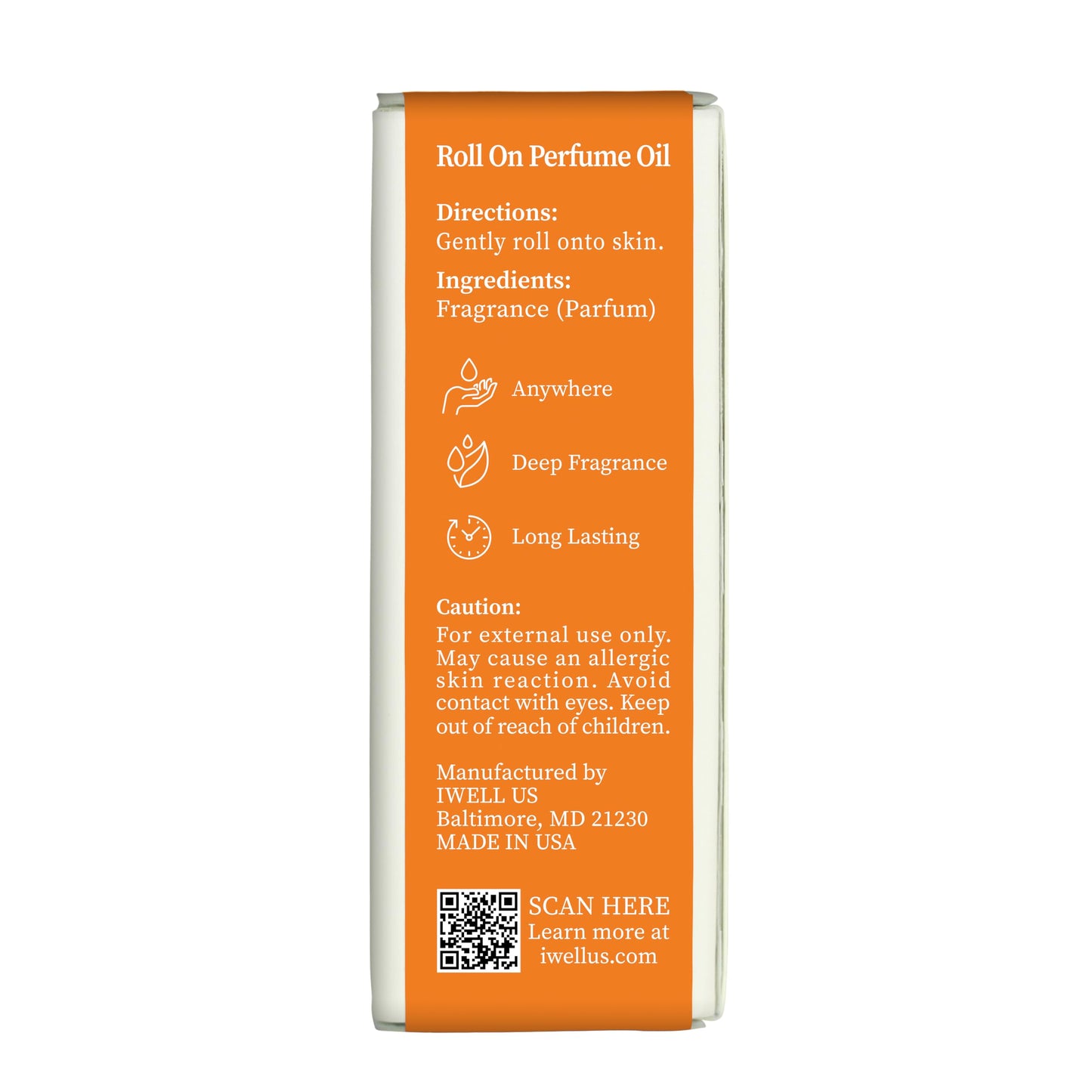 Well's Oil Roll-On Perfume Oil (Egyptian Musk) | Long-Lasting | Paraben-Free | 0.33 Fl Oz / 10 ml