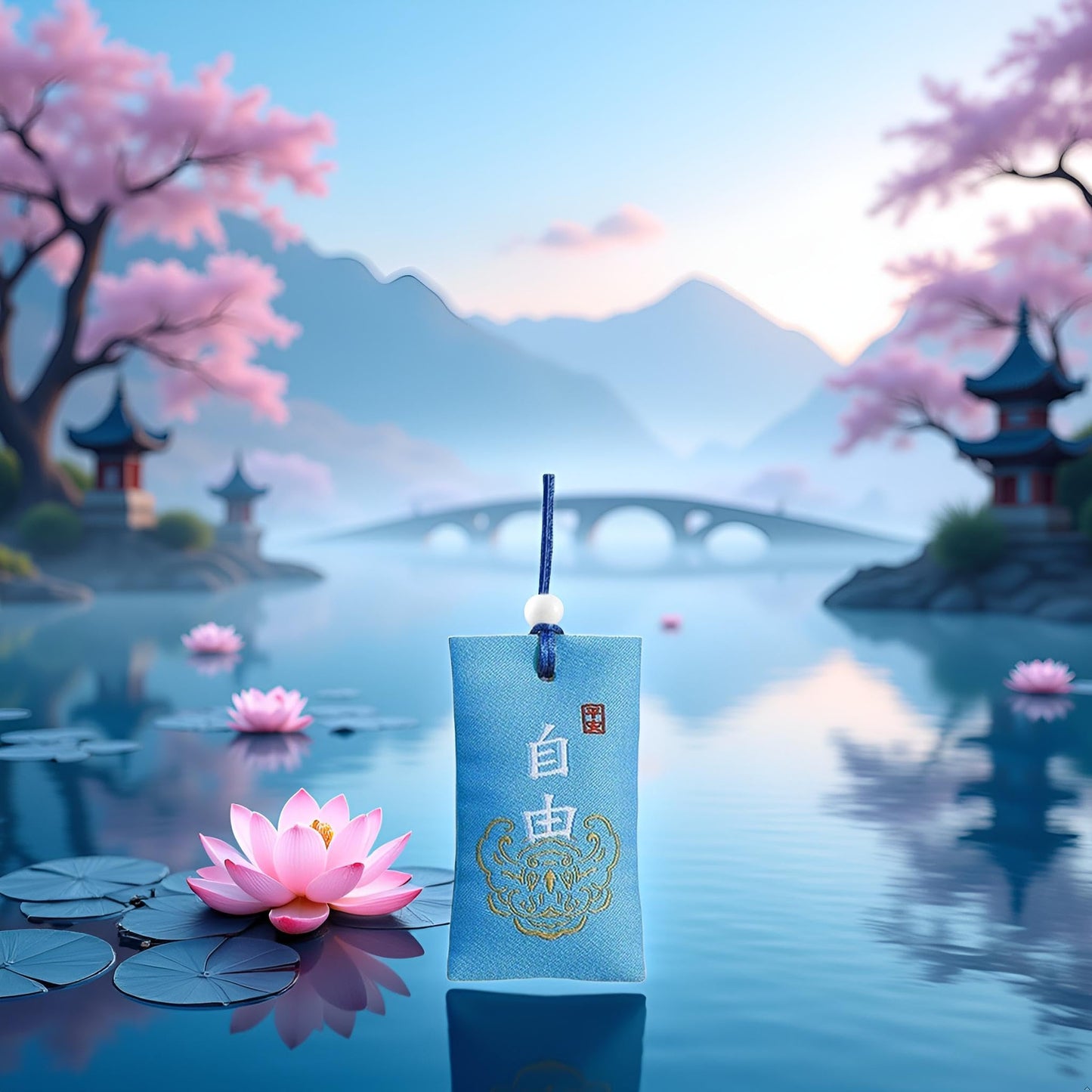 Blue Spiritual Salts Pouchs with Sachet, Buddhist Spirituals Salt Pouch Necklace, Lucky Bag, Classical Talisman from China Salt and Salt Substitutes