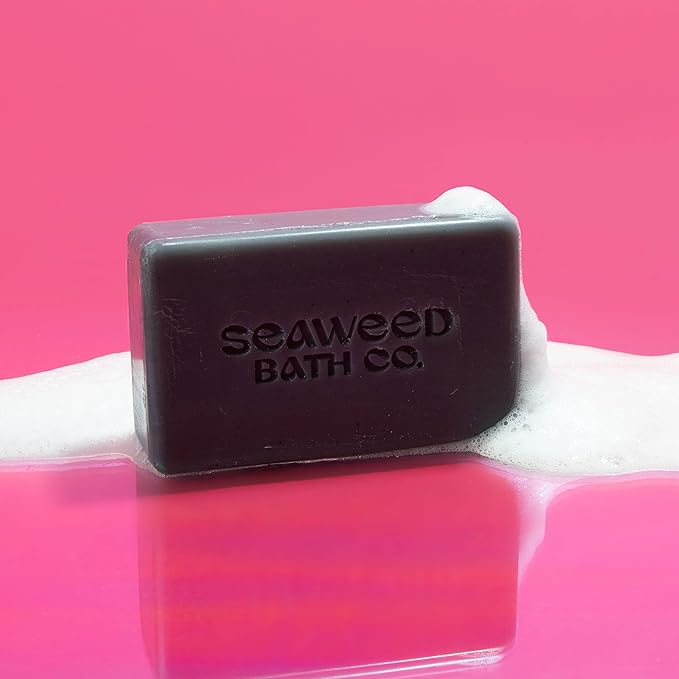 Seaweed Bath Co. Purify Detox Facial Bar Soap, 3.75 Ounce, Sustainably Harvested Seaweed, Volcanic Ash