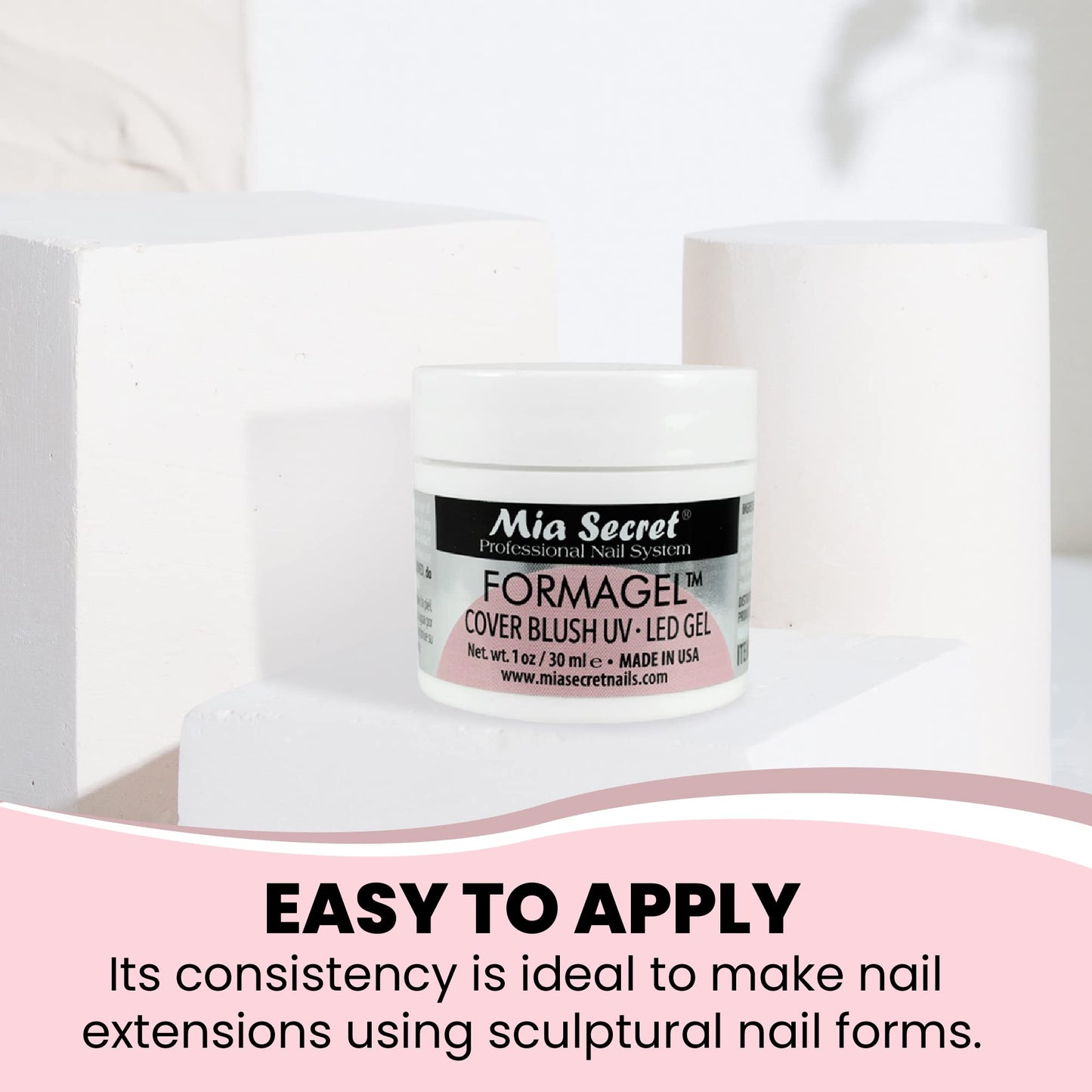 Mia Secret Nudes 1oz Formagel Gel Nail Builder - UV Led Gel - Cover Blush - Cover Tan - Candy Pink Pick Yours (Cover Blush)