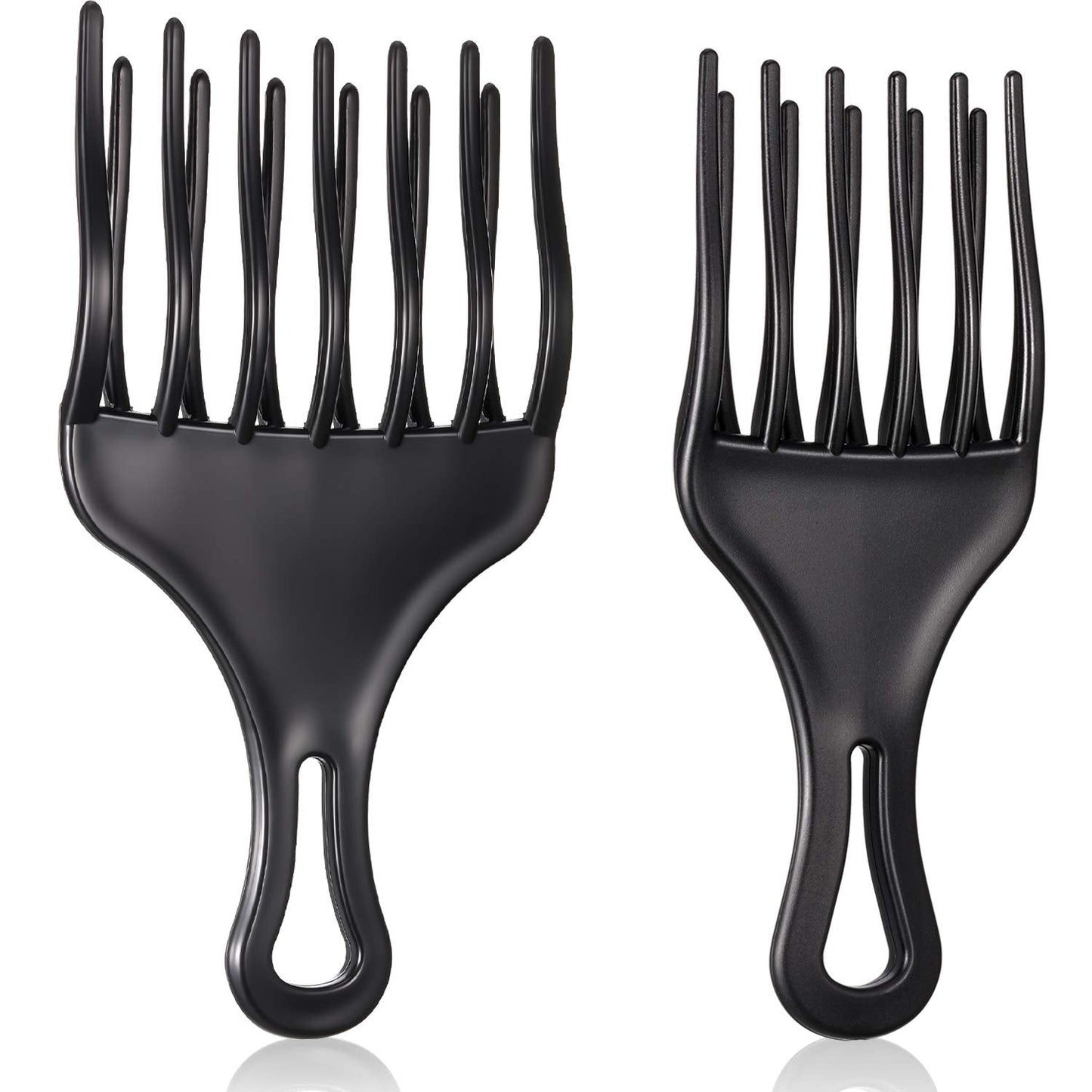 2 Pieces Double Fist Hair Lift Combs - Large and Small Plastic Detangle Wig Braid Pick Hair Styling Tool for Women Men (3.8 x 7
