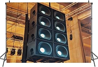7x5FT Sound Lighting Equipment Speaker spotlights Hanging Photography Backdrop Background Cloth Portrait Photo Booth Studi...