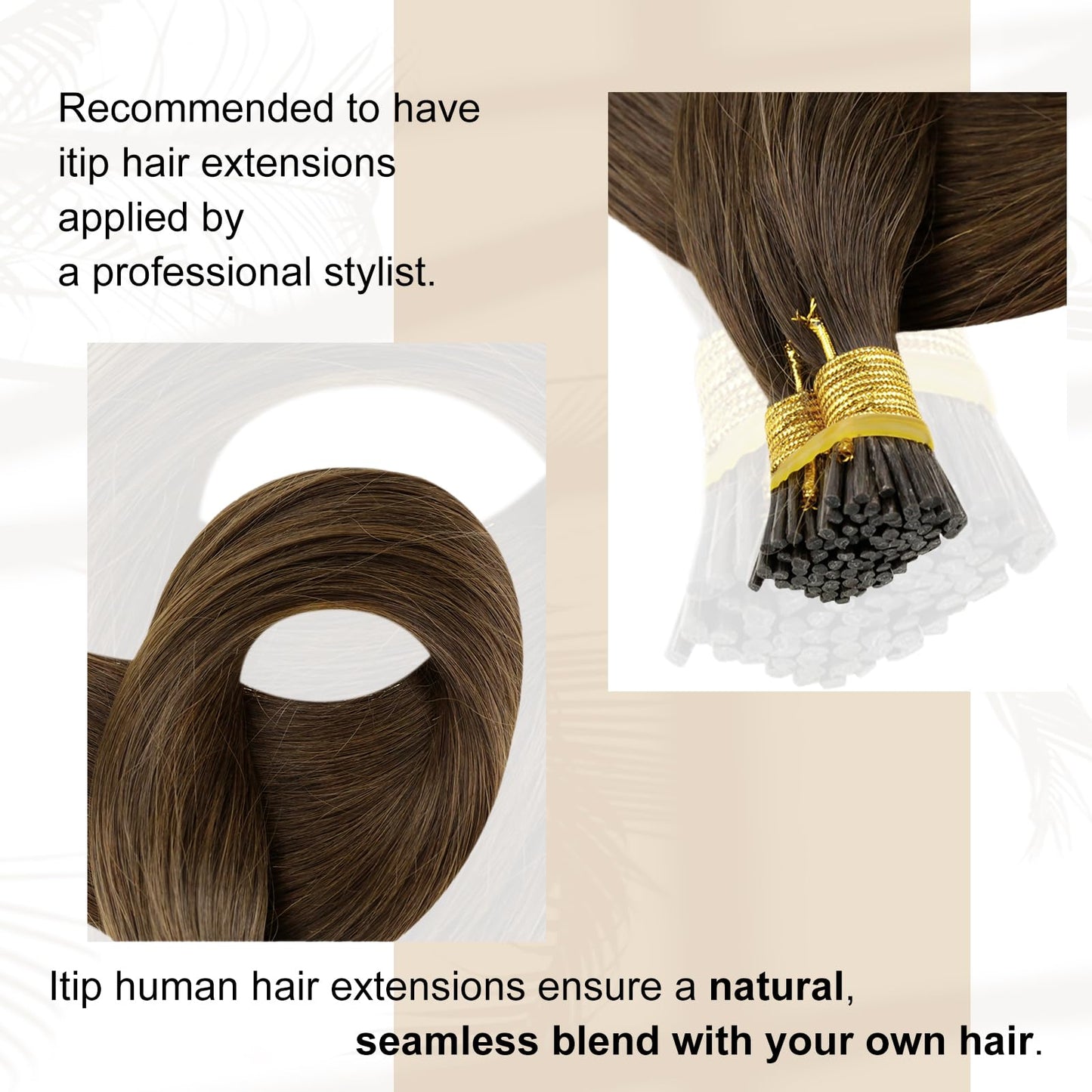 Full Shine I Tip Hair Extensions Brown Real Human Hair Extensions Real Hair 16Inch Remy Hair I Tip Extensions Fusion Extensions