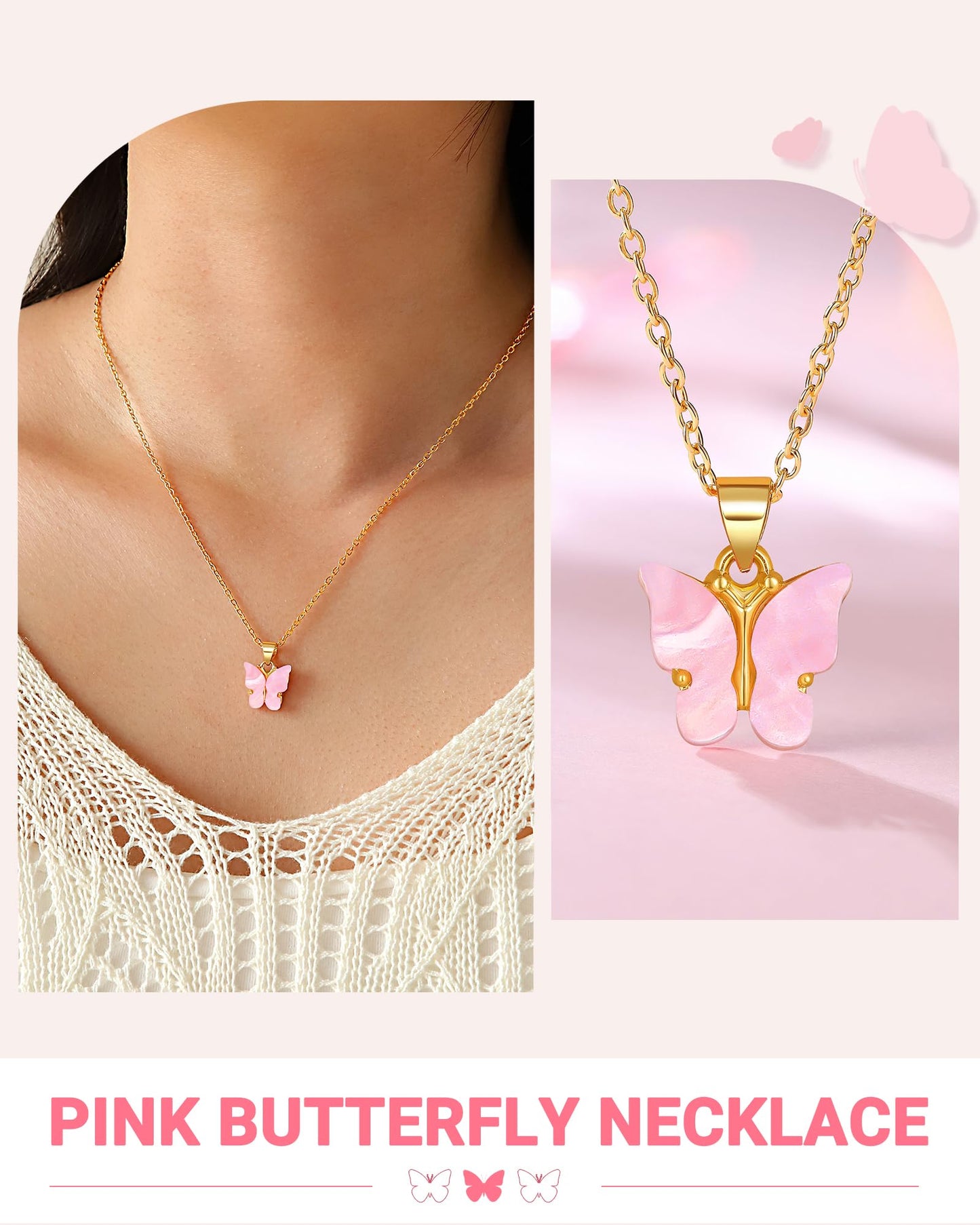 UNGENT THEM 5 Year Old Girl Birthday Gift Ideas Gifts for 5 Year Old Little Girls 5th Birthday Decorations Necklace