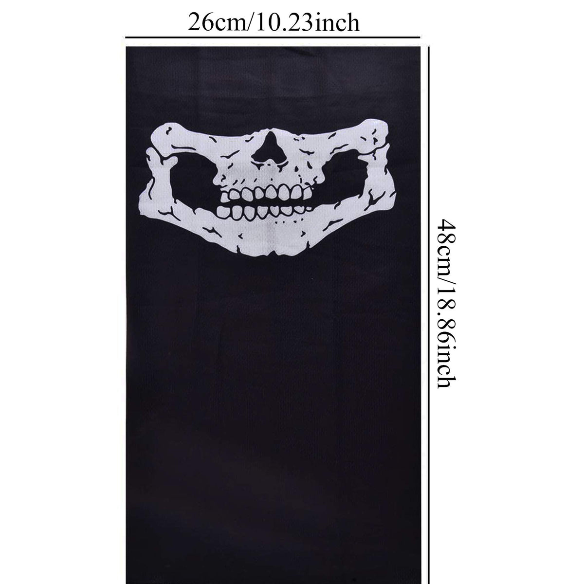 ZKSM 3Pcs Breathable Face Masks Skull Mask Seamless Balaclava Mask Headwear Scarf (white)