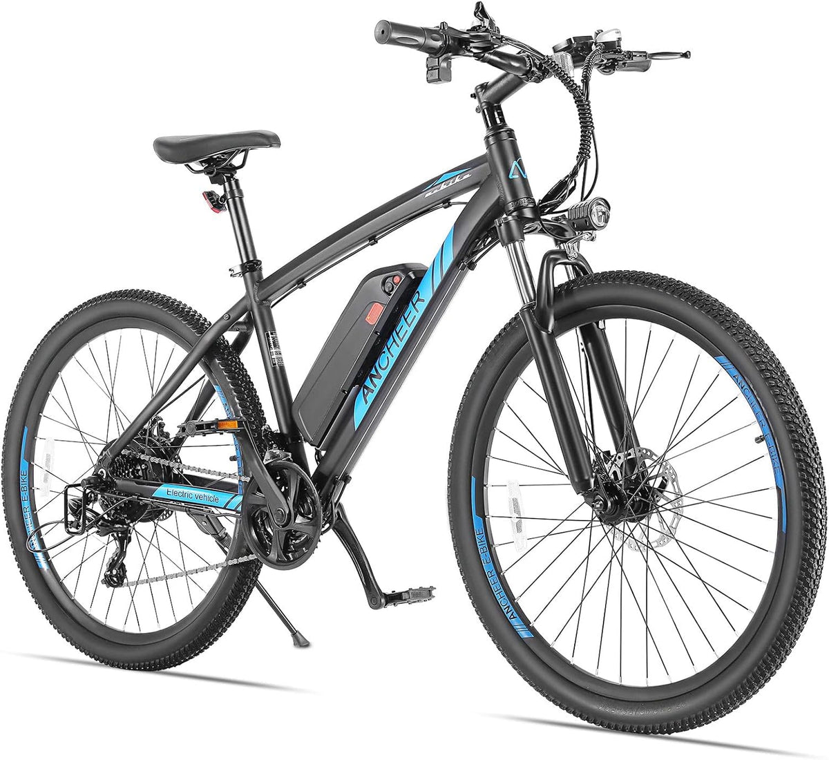 ANCHEER Hummmer Electric Bike for Adults 27.5'' Peak 750W Electric Mountain Bike/Ebike, 3 Hours Fast Charge, 55 Miles Electric Bicycle with 48v/499Wh Battery, LCD Display, 21 Speed Gears