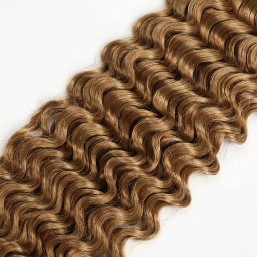 Giginger Brazilian Human Hair Bundles 20 22 24 Inch Honey Brown 27 Color Deep Wave Bundles Human Hair Unprocessed Virgin Quick Weave Hair for Black Women