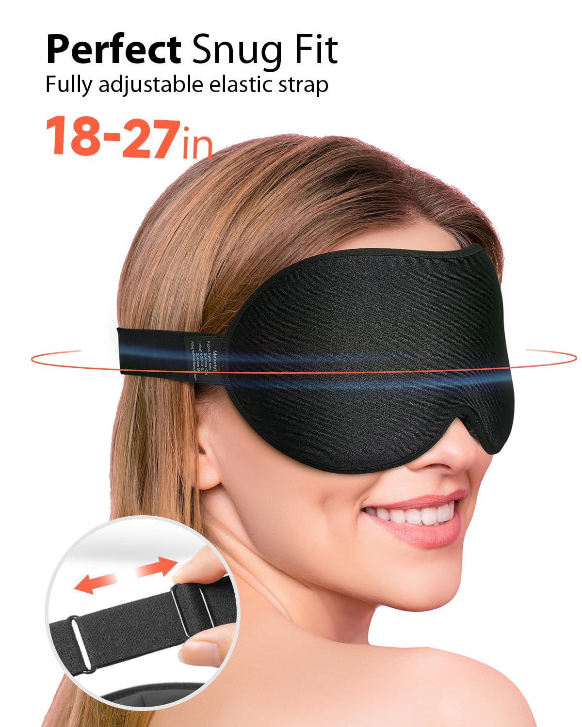 MABAO 2 Packs Weighted Sleep Mask - 100% Blackout Eye Mask for Sleeping for Women Men, 3D Contoured for Lash Extension, Zero Eye Pressure Memory Foam Cover, Soft Gentle Pressure Blindfold for Travel