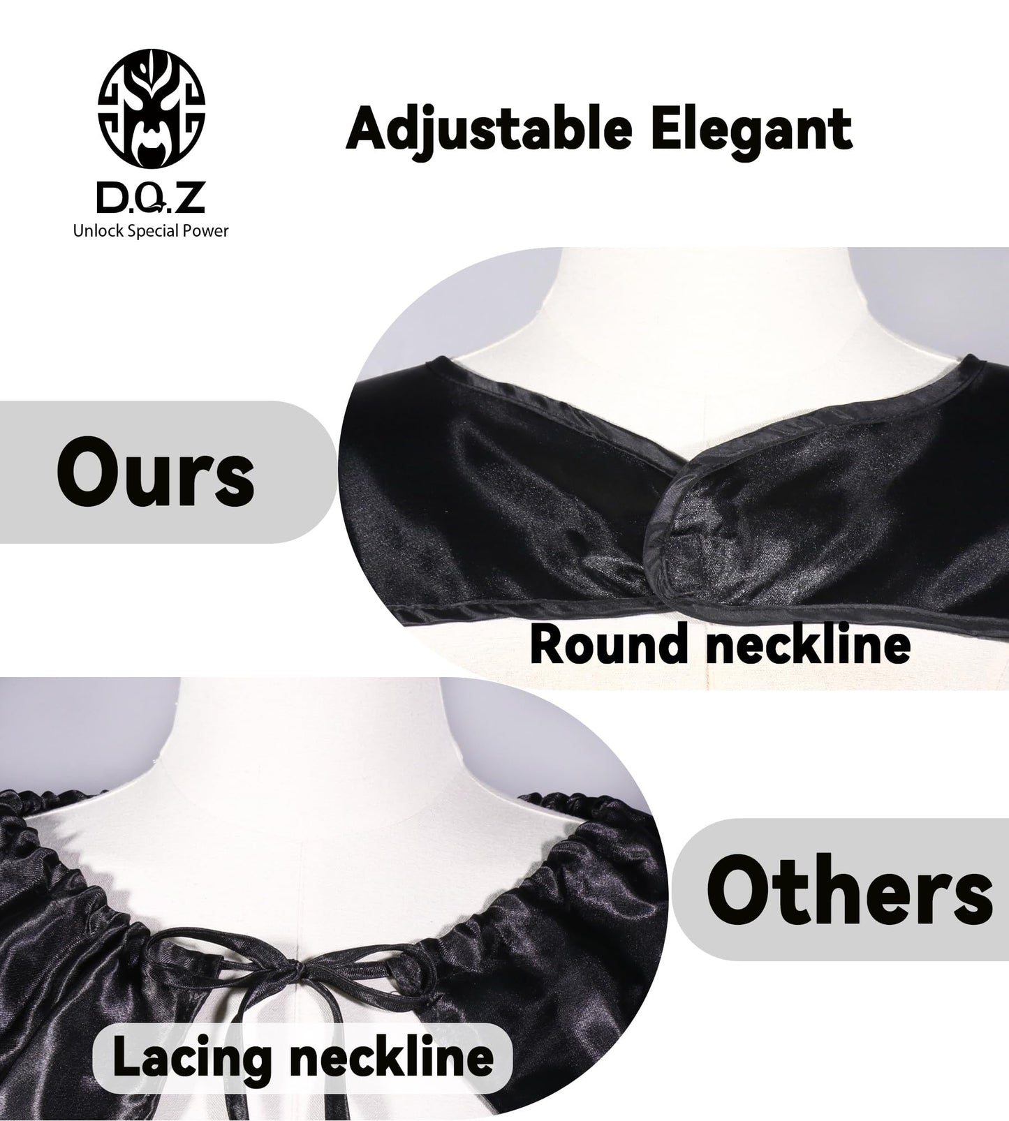 D.Q.Z Black Super Hero Cape and Mask for Adults, Men Women Superhero Costume Halloween Vampire Capes (Black)