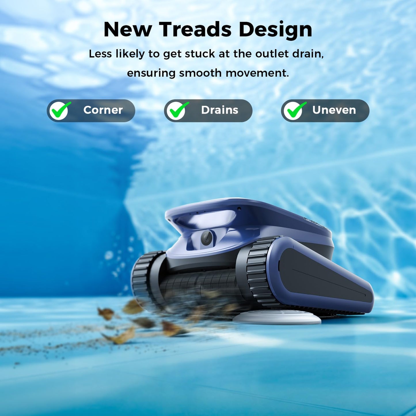 5600GPH Robotic Pool Cleaner,240Min Cordless Pool Vacuum for Inground Pools,3230 Sq.ft,2 Brushe&2 Motor,4-in-1 Wall&Waterline&Floor&Full Cover Cleaning,Smart Navigation,Dual Filtration