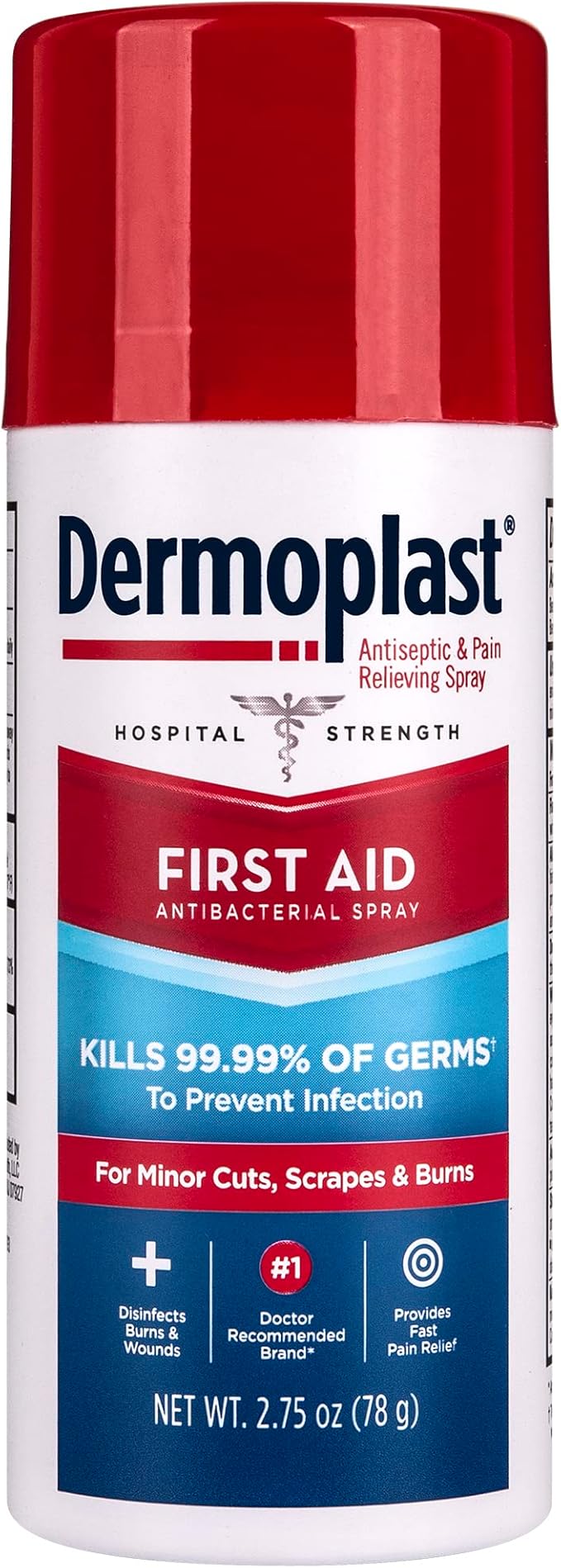 Dermoplast First Aid Spray, Analgesic & Antiseptic Spray for Wounds, Minor Cuts, Scrapes and Burns, Wound Care, 2.75 Ounce...