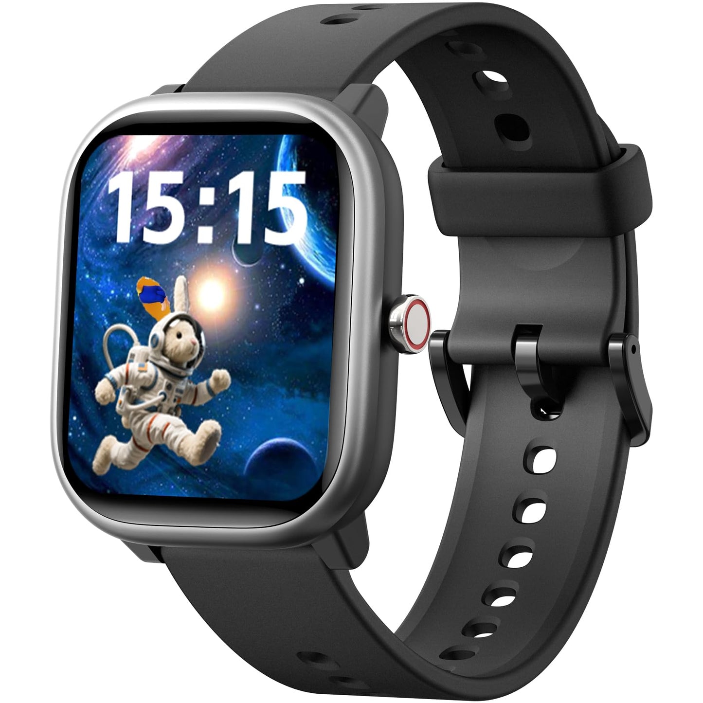 Kids Wach for Girls Boys 6-15 Year Old - Smart Watch for Kids 1.8" Fitness Tracker,No Phone Needed,Pedometer Sleep Monitor Heart Rate Waterproof,Puzzle Game for Girls Boys Teens Birthday Gift (Black)