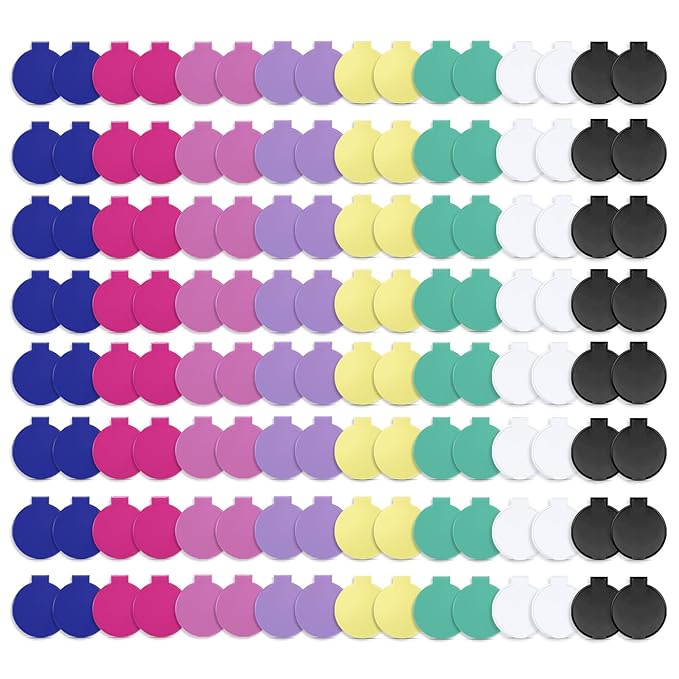 Qislee Compact Mirror Bulk, Pocket Small Mini Folding Mirrors for Purse, 200 Packs (8 Colors)